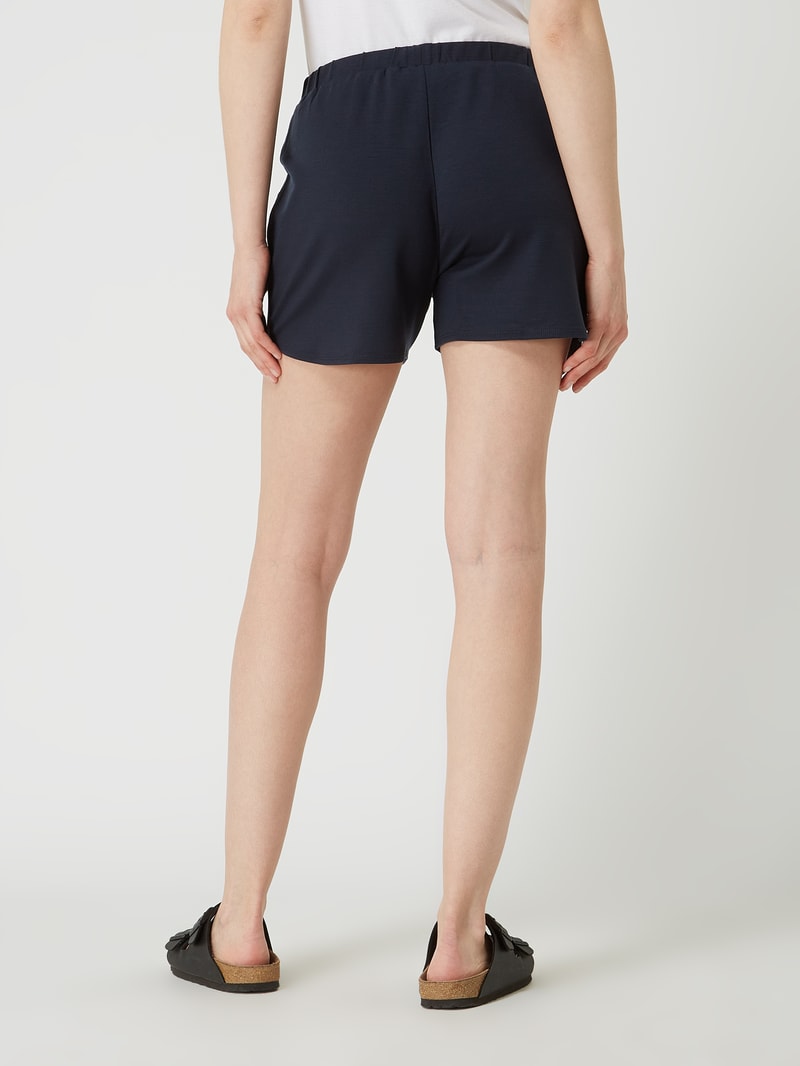 Pyjama-Hose mit Logo-Stickerei in marineblau
