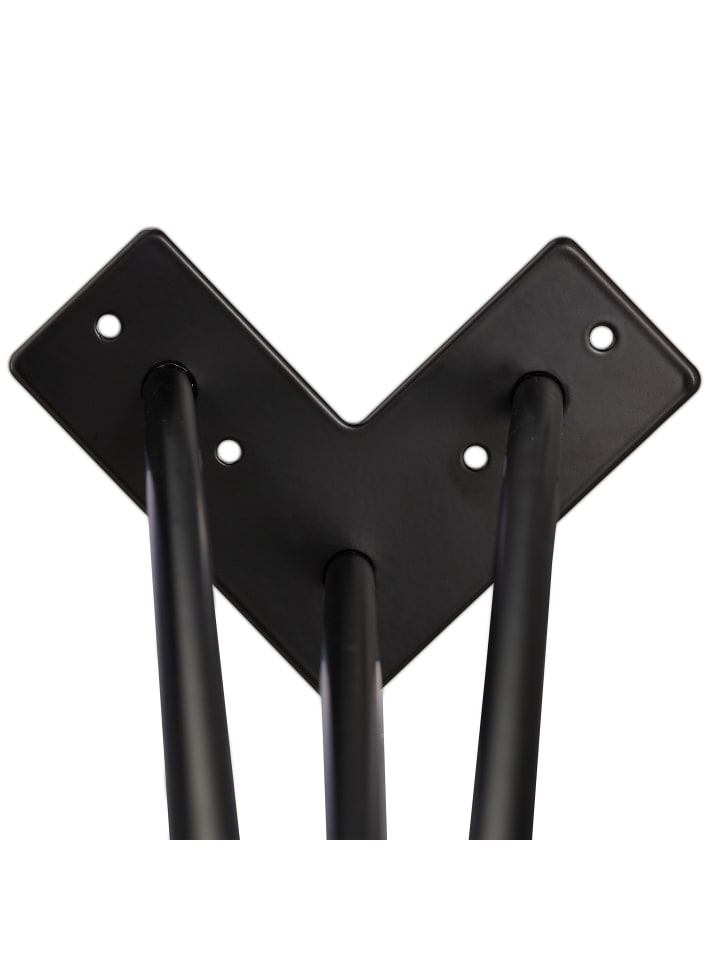 relaxdays 4x Tischbein Hairpin in Schwarz - (H)71 cm günstig kaufen onesize