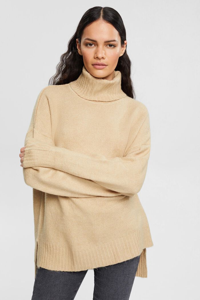 Rollkragenpullover aus Strick