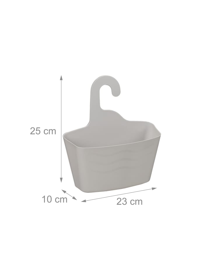relaxdays 3 x Duschkorb in Grau - (B)23 x (H)25 x (T)10 cm günstig kaufen onesize