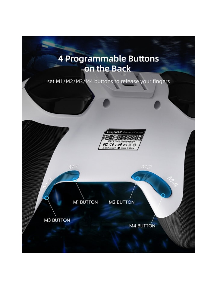 Almina EasySMX ESM-9124 Kabelloses Bluetooth/2,4GHz Gamepad Weiß in Weiß günstig kaufen onesize