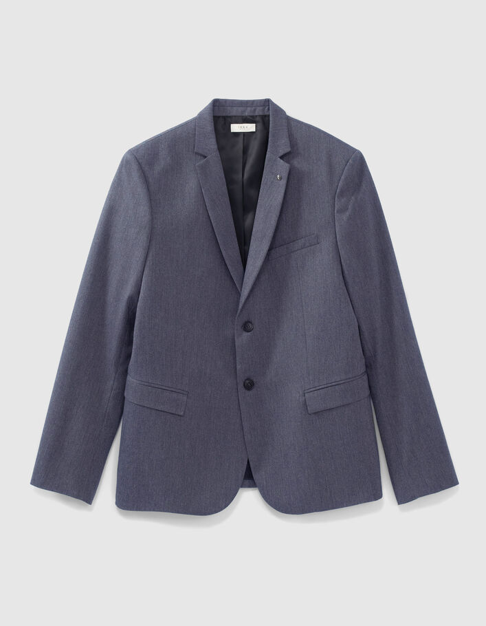 Veste de costume indigo effet denim Homme