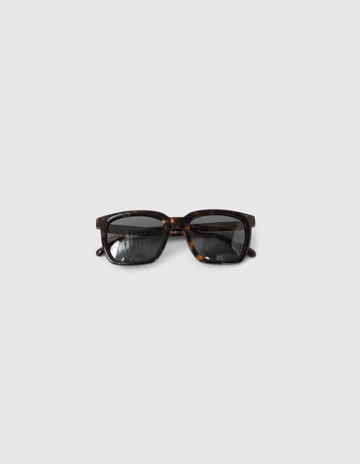 Lunettes solaires écailles style rectangle Homme