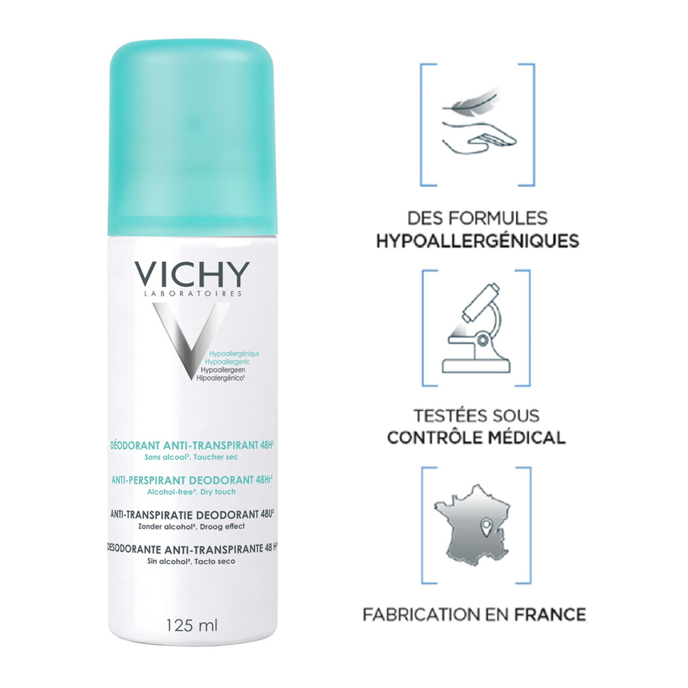 Vichy Déodorant anti-transpirant 48h - Aerosol Déodorant