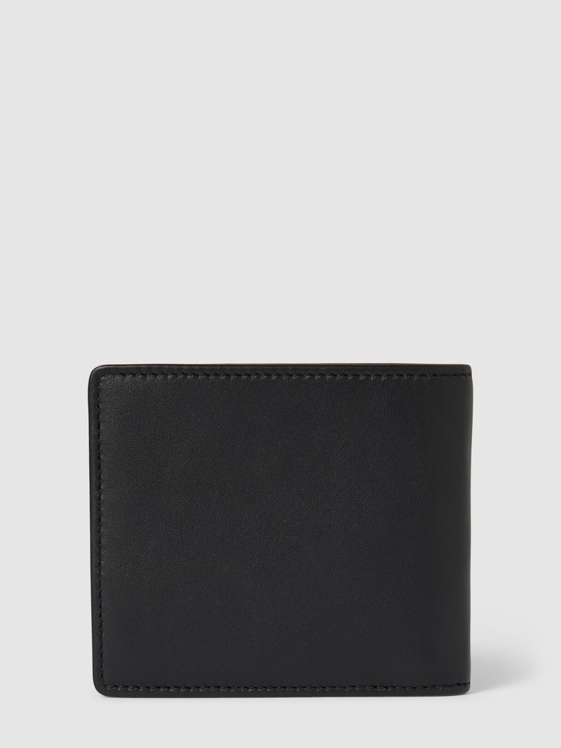Geschenk-Set mit Portemonnaie und Kartenetui aus Leder in schwarz