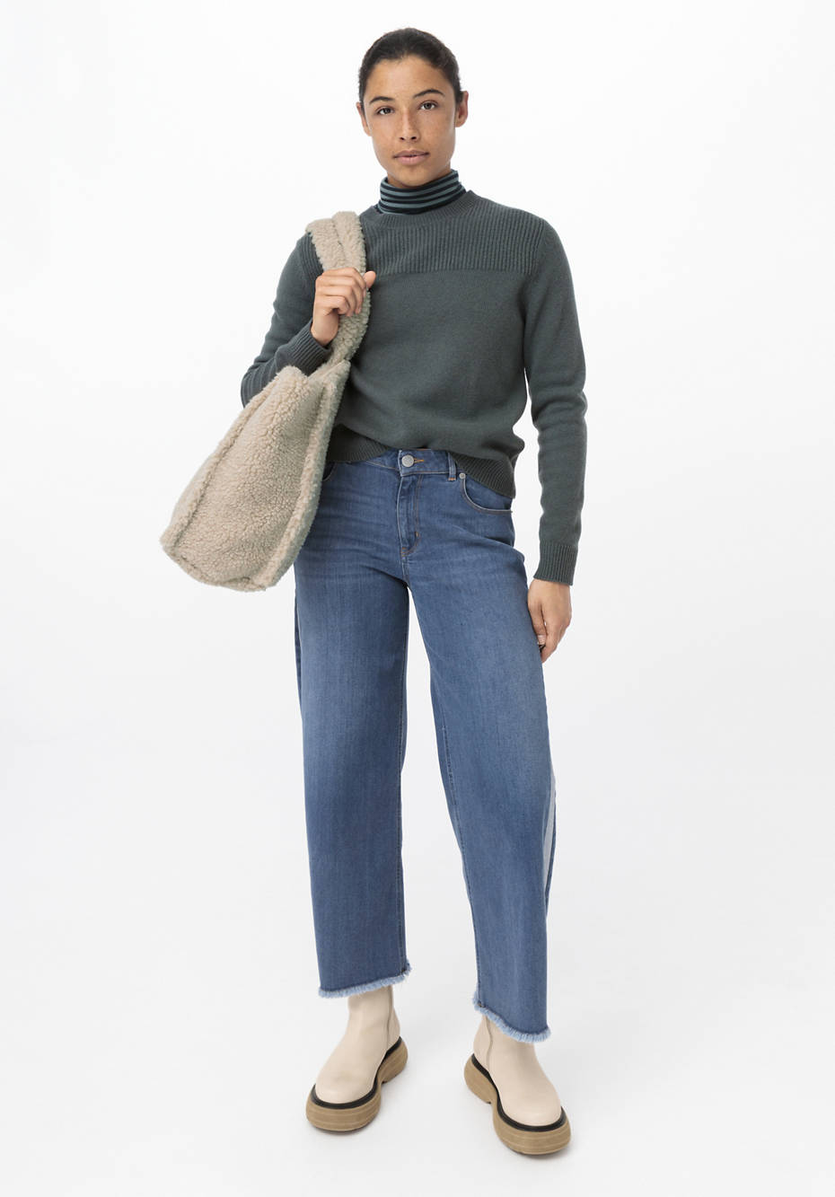 Pullover aus Bio-Merinowolle mit Kaschmir