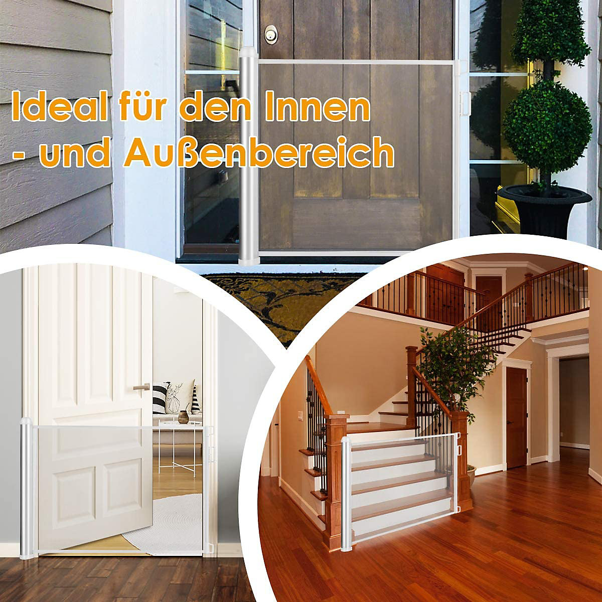 Türschutzgitter 0-130cm ausziehbar