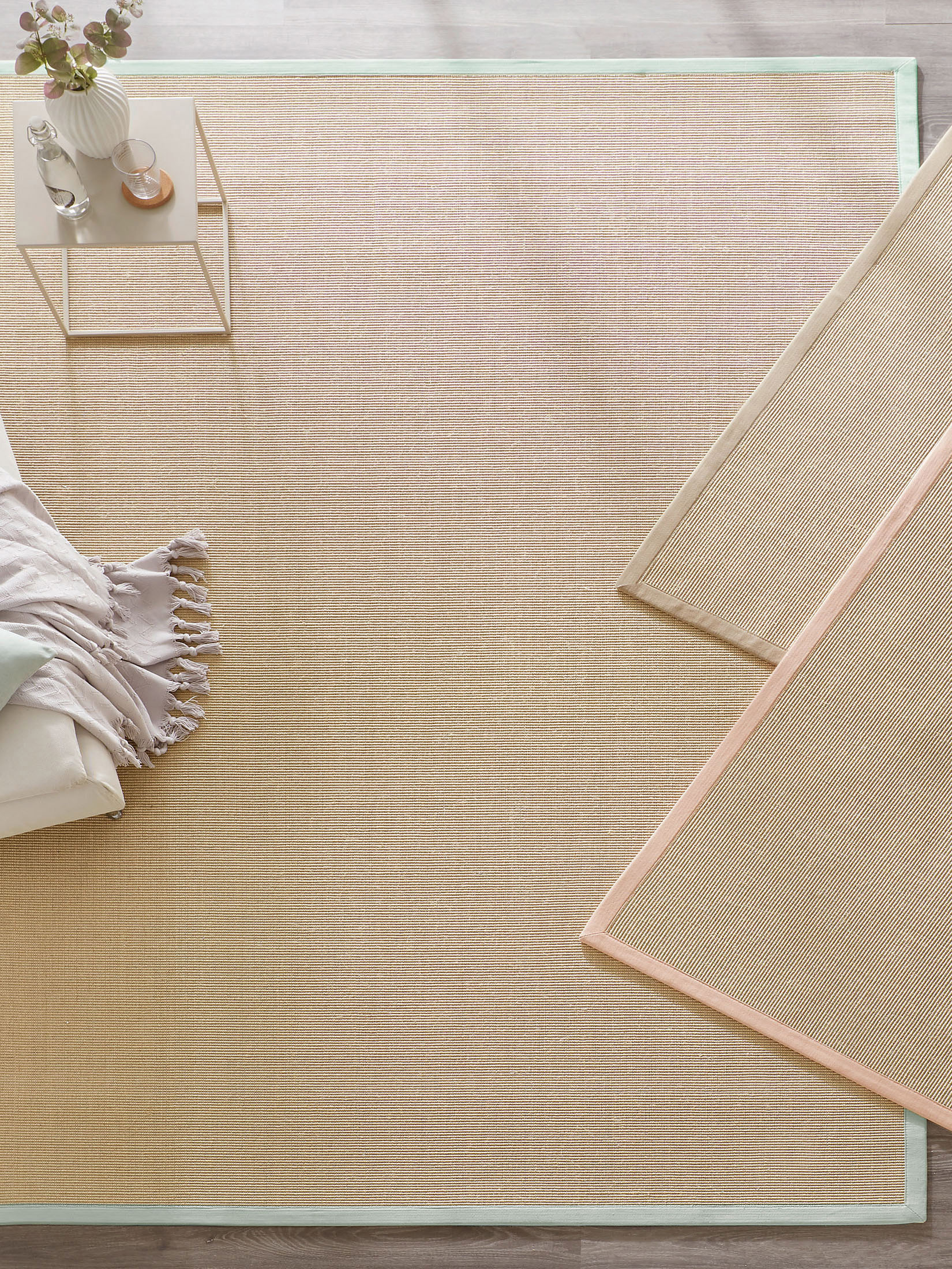 Aruba Pastell Sisal-Teppich, Mint