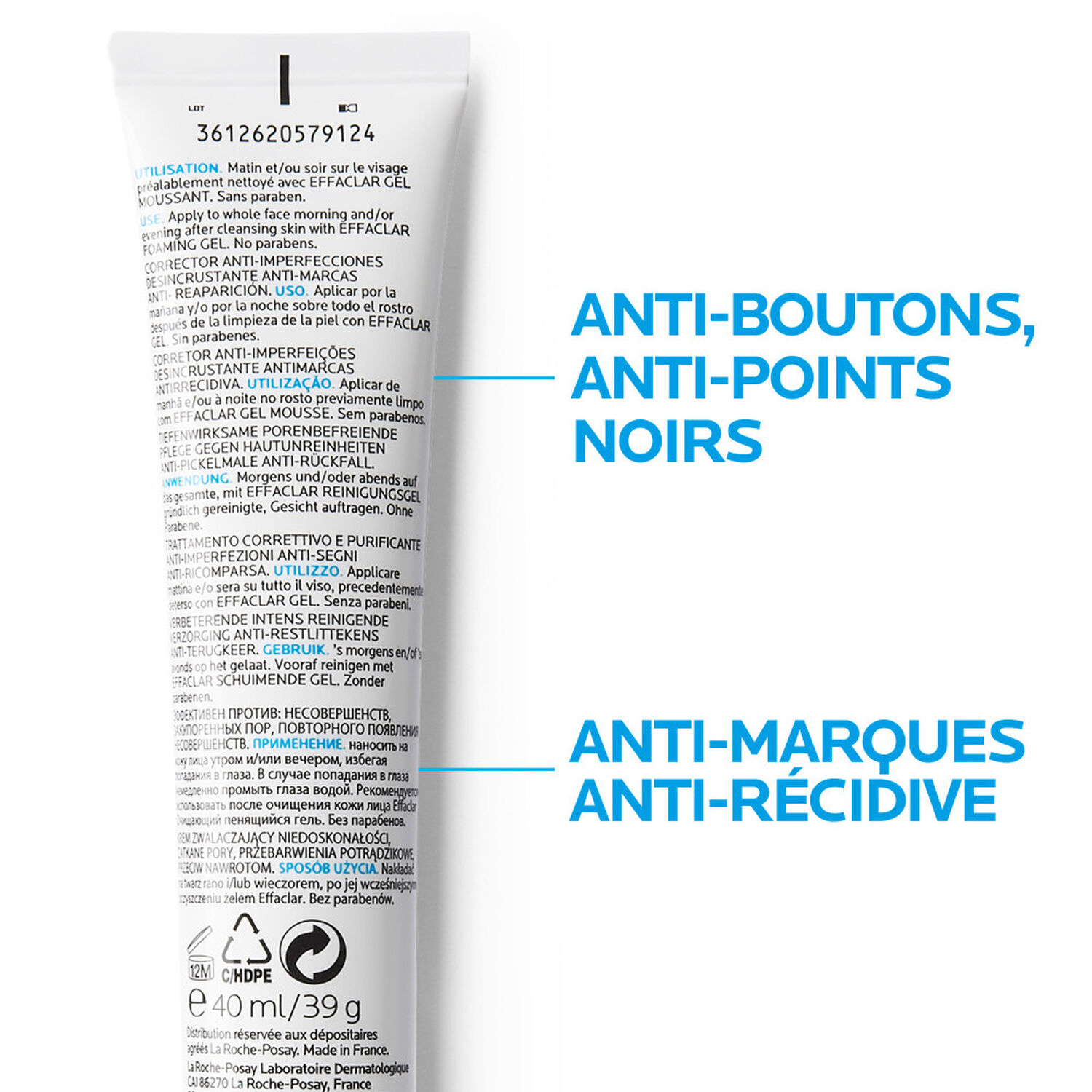 la roche-posay Effaclar+ Duo Soin Correcteur Anti-Imperfections 40 ml