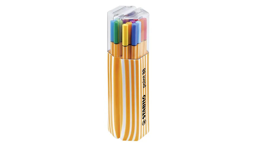 STABILO® Fineliner - STABILO point 88 - 20er Big point Box zufällig in einer der 3 Farben  - mit 20 verschiedenen Farben sortiert