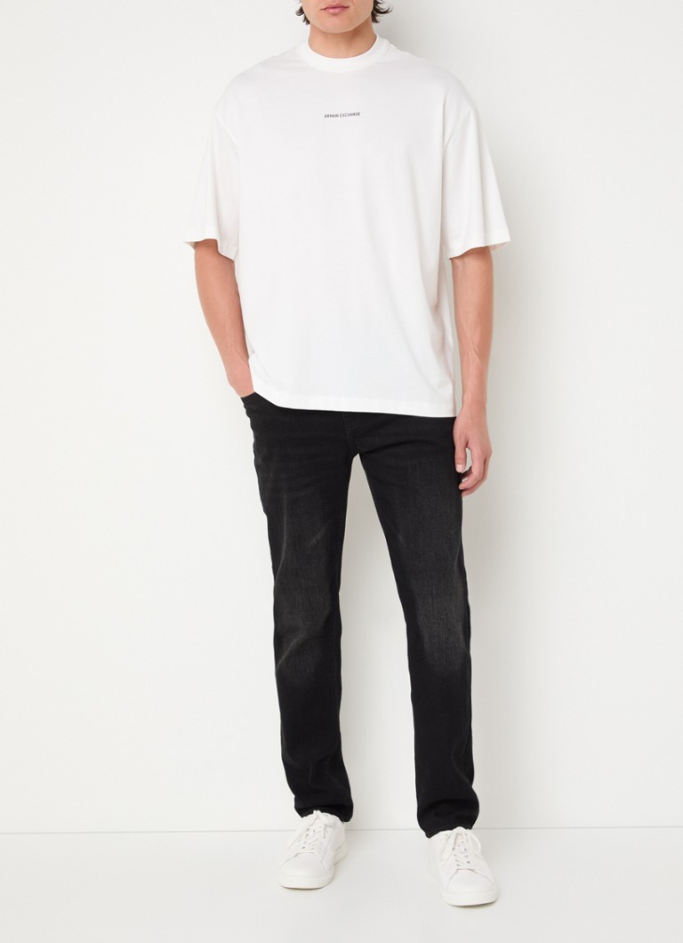 Tricou Armani Exchange cu logo și imprimeu pe spate.