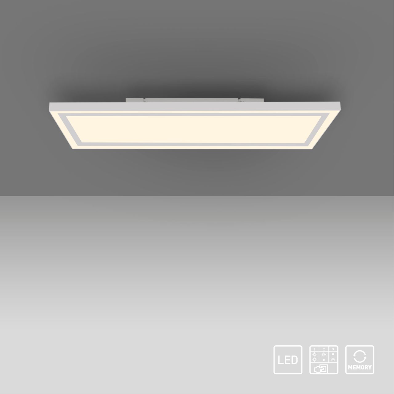 JUST LIGHT JUST LIGHT. LED Deckenleuchte EDGING, separat steuerbar, 3000 Kelvin, rechteckig, Weiß