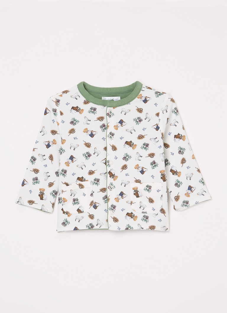 Ralph Lauren Vendbar cardigan med logotrykk og påsydde lommer