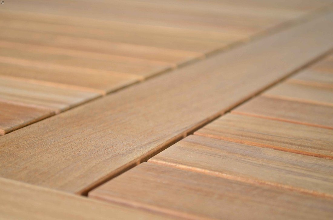 Kai Wiechmann Klapptisch Premium Teak Falttisch 120 x 80 cm als wetterfester Balkontisch, rostfreier und langlebiger Teak Eisen Gartentisch