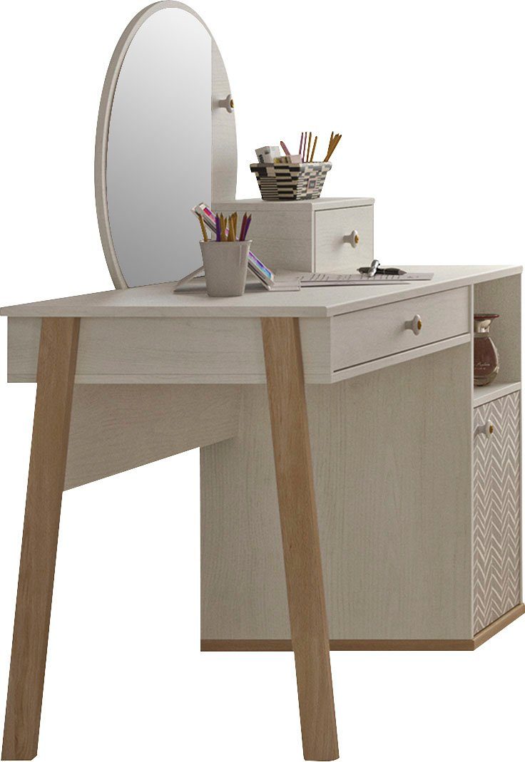 Gami Jugendzimmer-Set Alika, (Set, 2-St., Schreibtisch und Spiegel), Schreibtisch-Set
