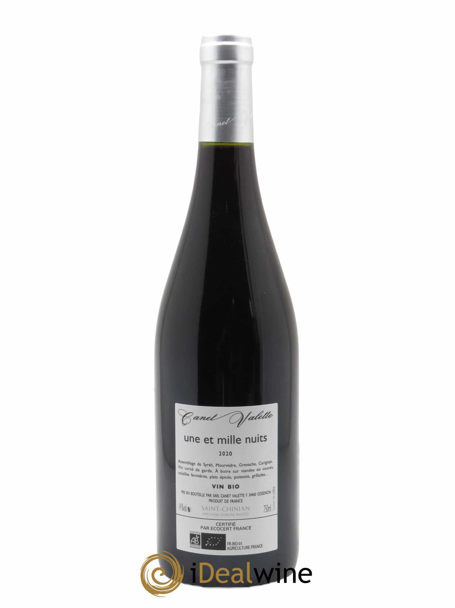 Saint-Chinian Une et mille nuits Canet-Valette (Domaine)  2020 - Lot de 1 Bouteille