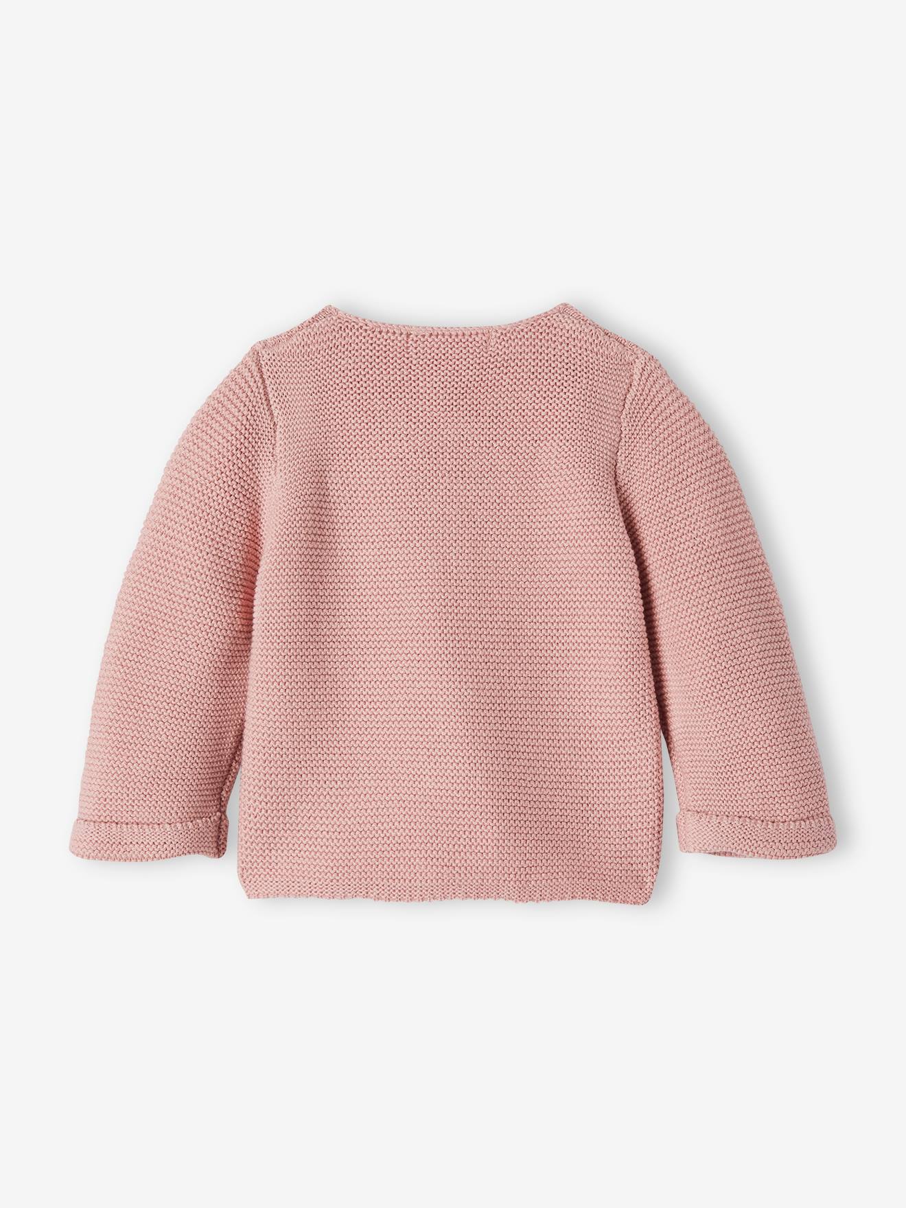 Cardigan en coton bébé fine jauge BASICS cappuccino