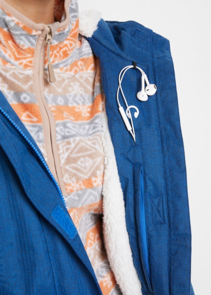 Funktions-Parka mit Teddyfleece und Kapuze