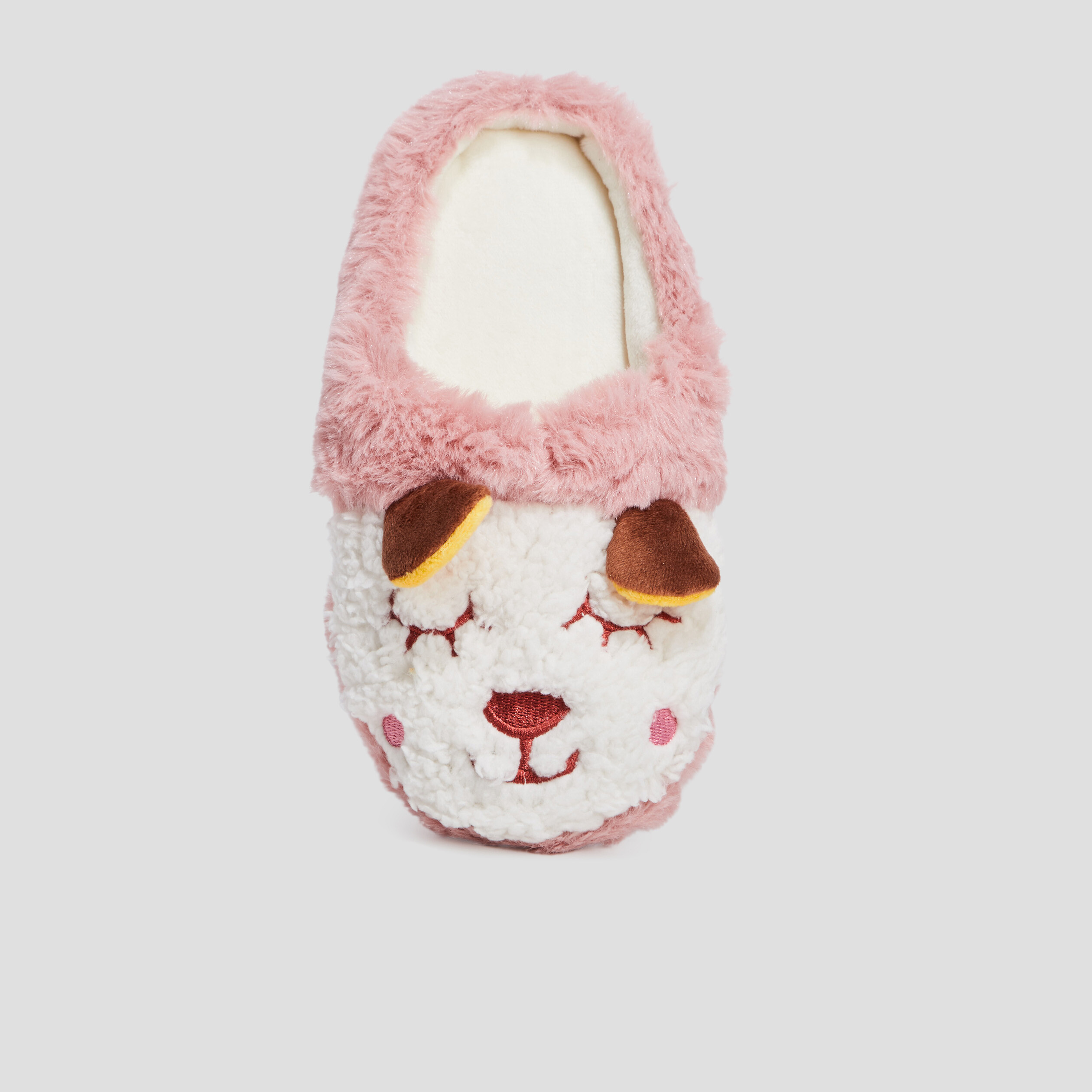 Chaussons mules blanc fille | La Halle
