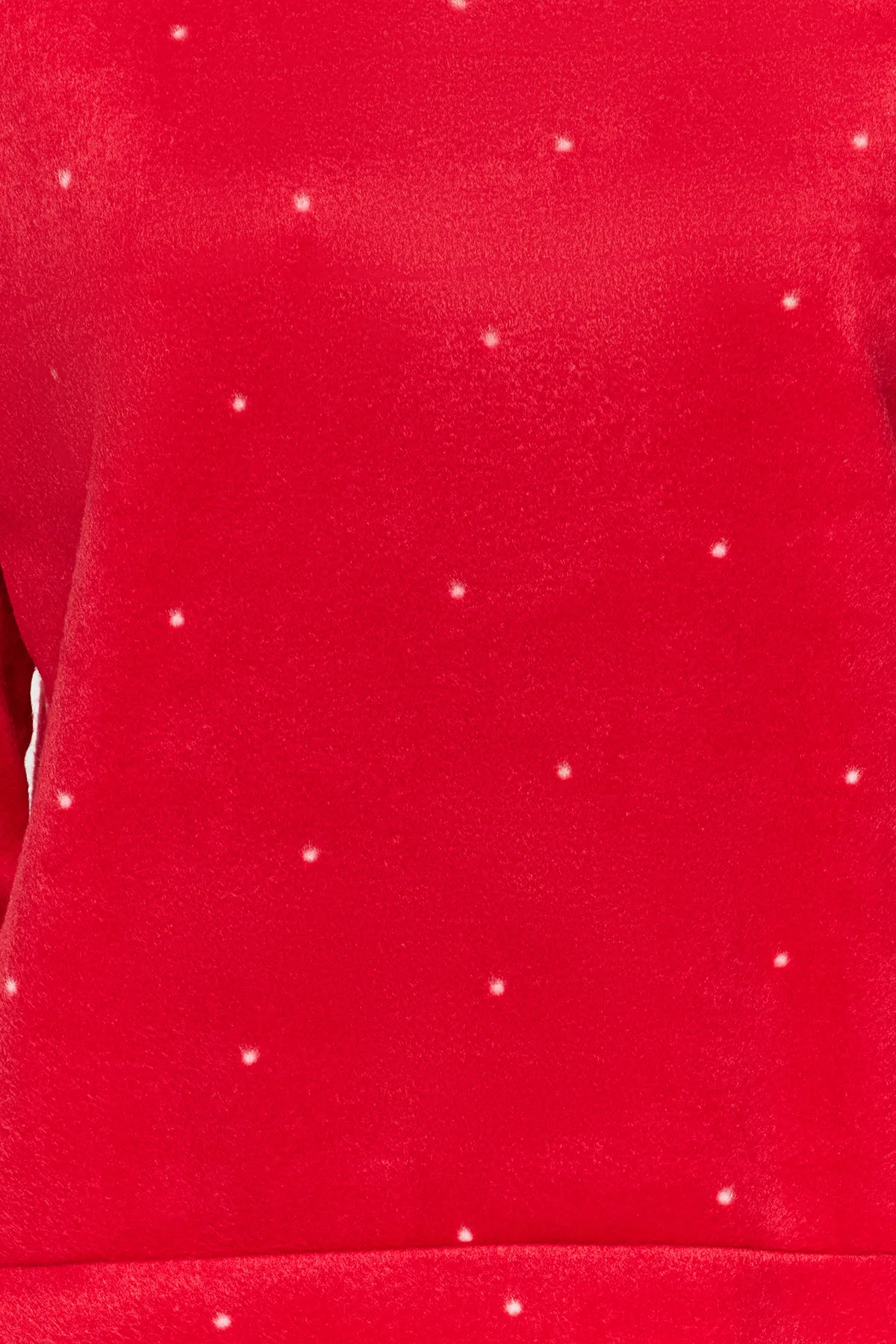 Trendyol Collection  Rotes Pyjama-Set aus gestricktem T-Shirt und Hose aus Samt THMAW24PT00032