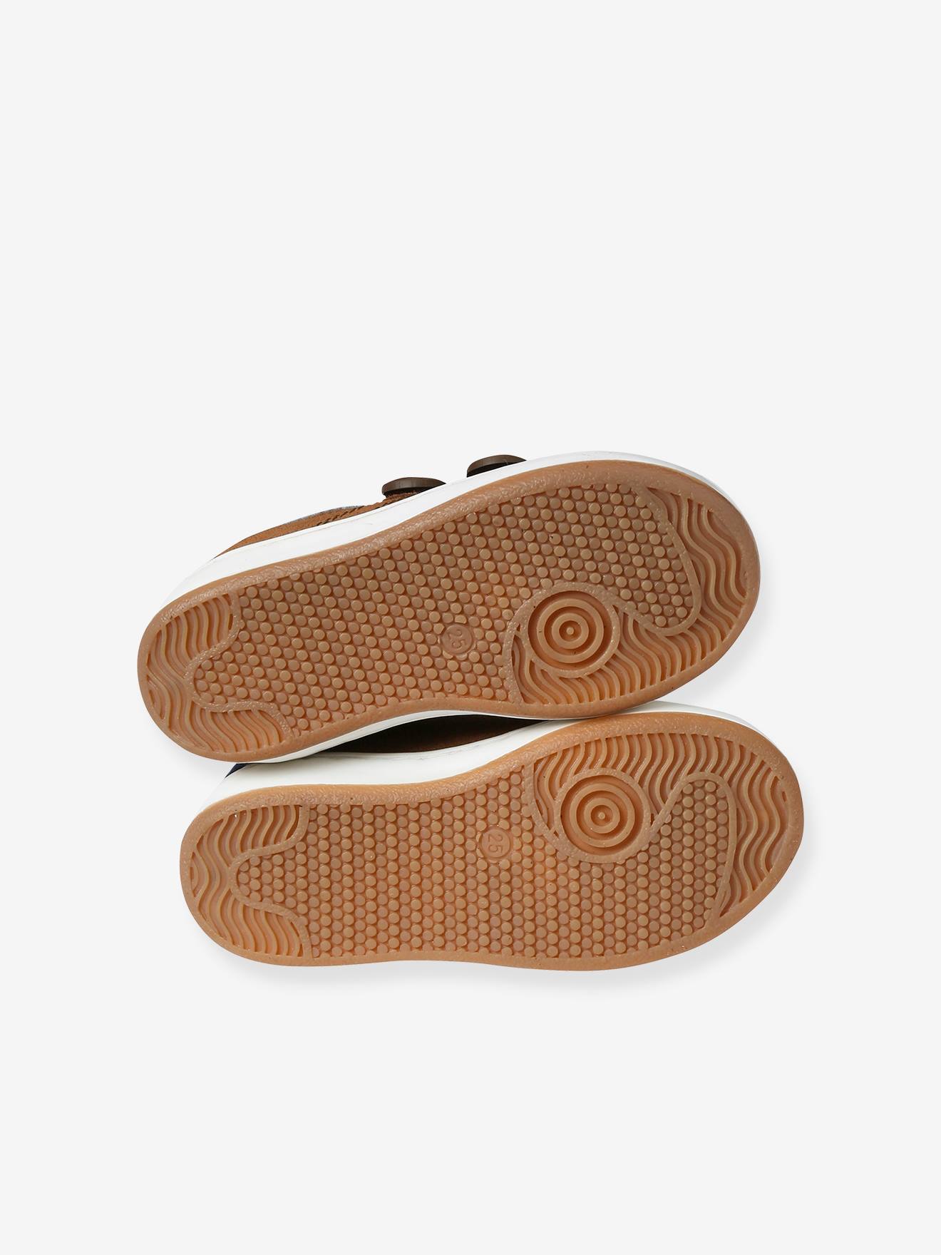 Vertbaudet Kinder Klett-Sneakers, Anziehtrick - braun
