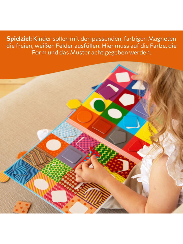 MAGNIKON Zuordnungsspiel Formen, Farben und Muster mit 32 Magneten ab 3 Jahren günstig kaufen onesize