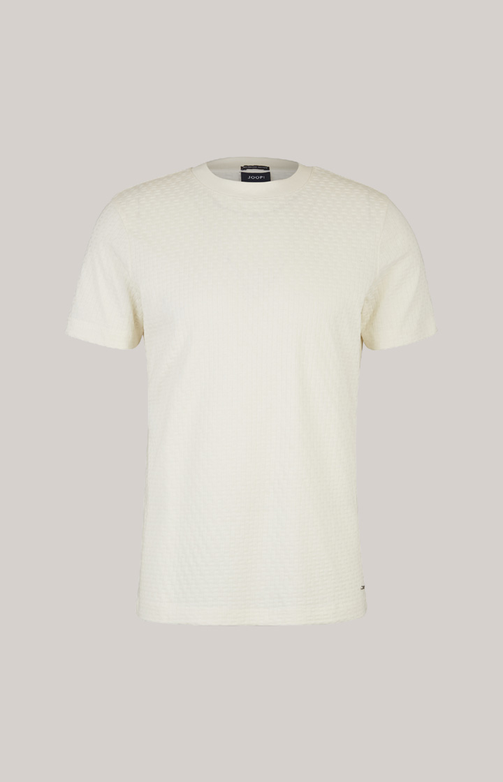 T-Shirt Bruce in Creme strukturiert