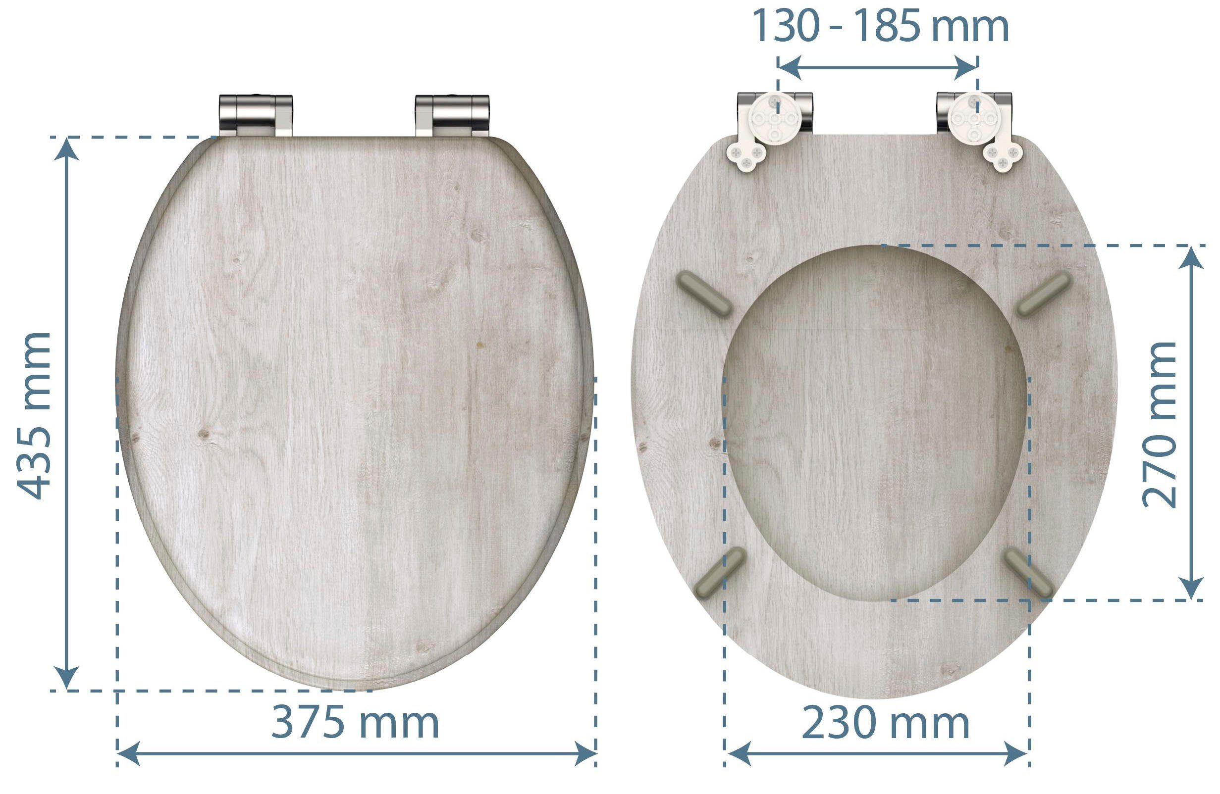 Schütte WC-Sitz LIGHT WOOD, mit Absenkautomatik und MDF-Holzkern