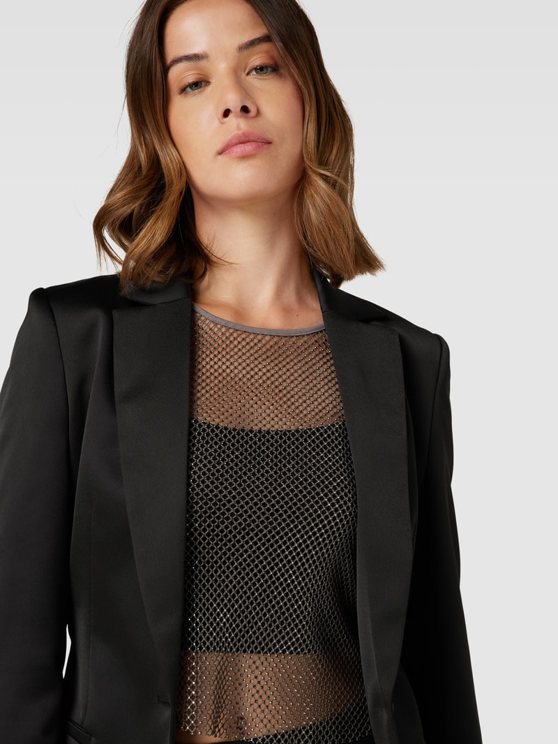 Blazer mit Bindegürtel in schwarz