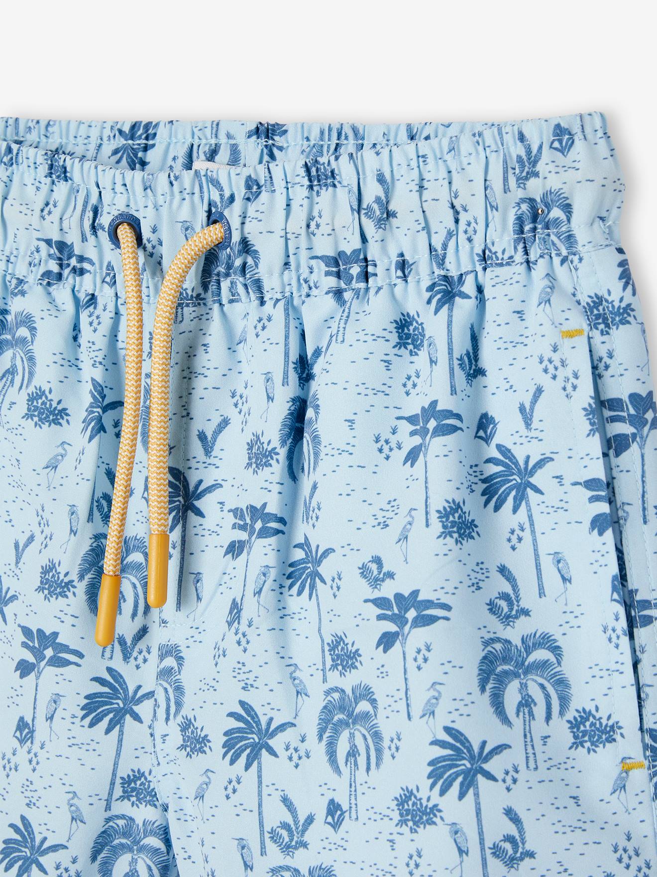 Short de bain imprimé garçon bleu ciel
