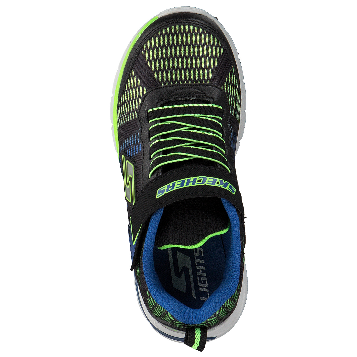 Skechers 90553, Sneakers Low, Kinder, Blau (Blau/Grün)