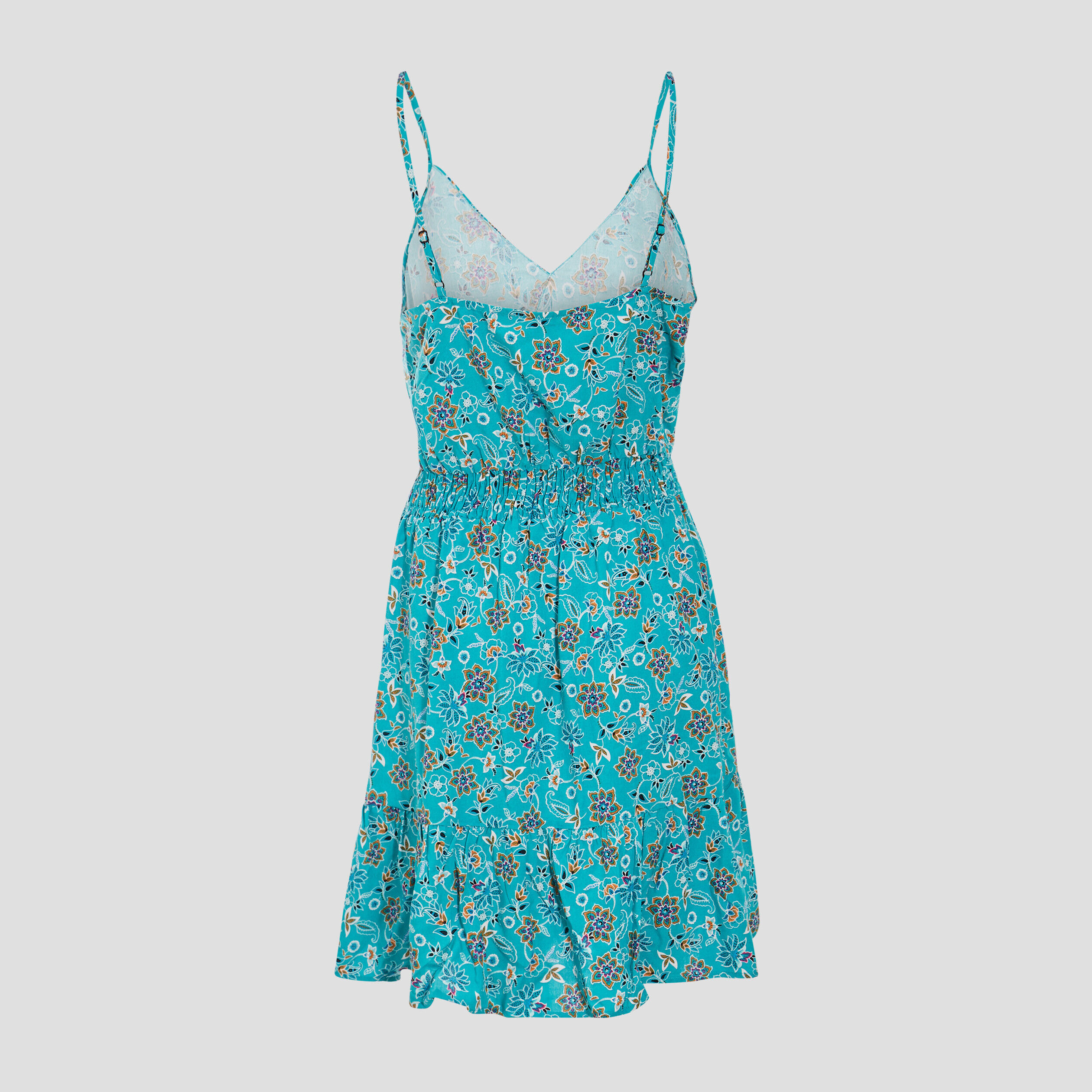 Robe évasée bretelles fines vert femme | Cache Cache