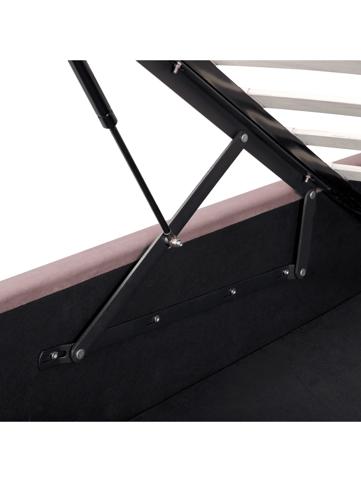 Beliani Doppelbett SEZANNE in Rosa/Schwarz - (W) 170 x (H) 142 x (L) 215 cm günstig kaufen onesize