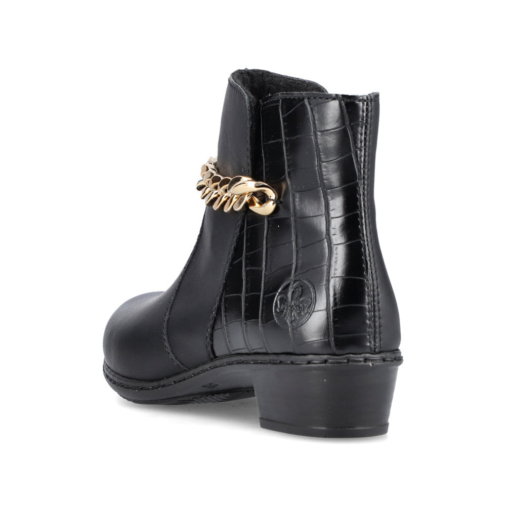 Rieker Damen Stiefeletten tiefschwarz