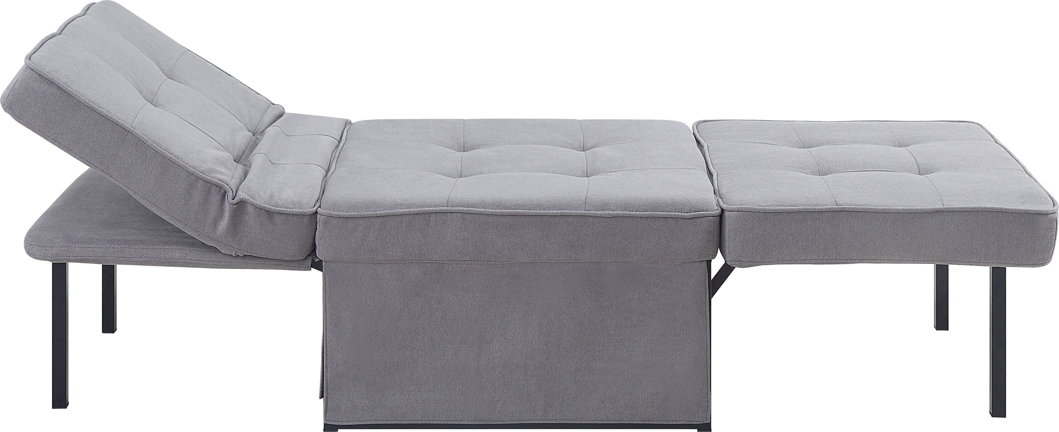 ATLANTIC home collection Schlafsofa Finn, wandelbar zum Loungesessel, Relaxliege und Gästebett, inkl. Kissen