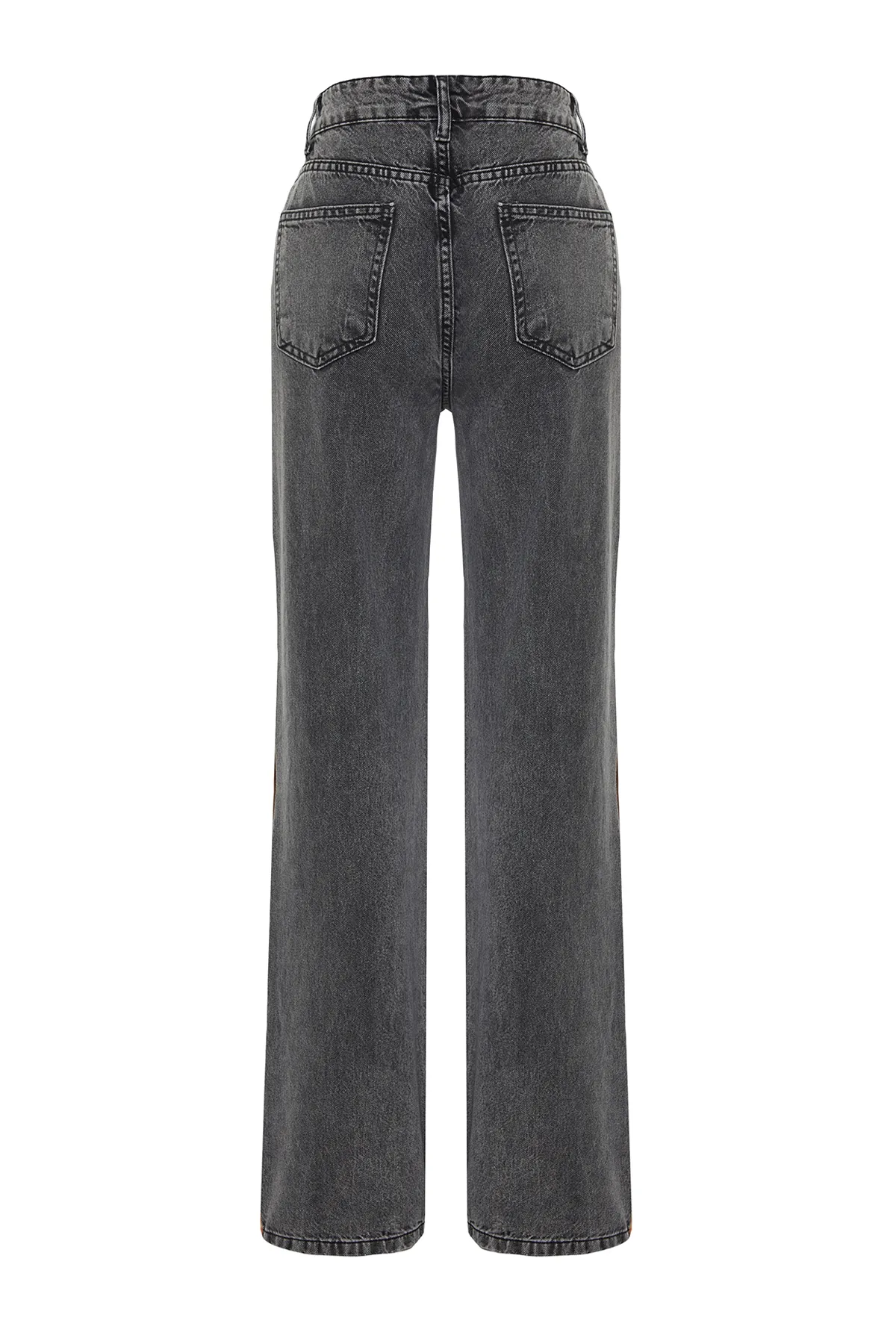 Trendyol Collection  Anthrazitfarbene High-Waist-Jeans mit weitem Bein TWOSS24JE00050