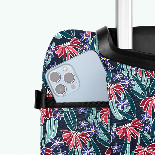 Edea small blue 2-wheel soft suitcase