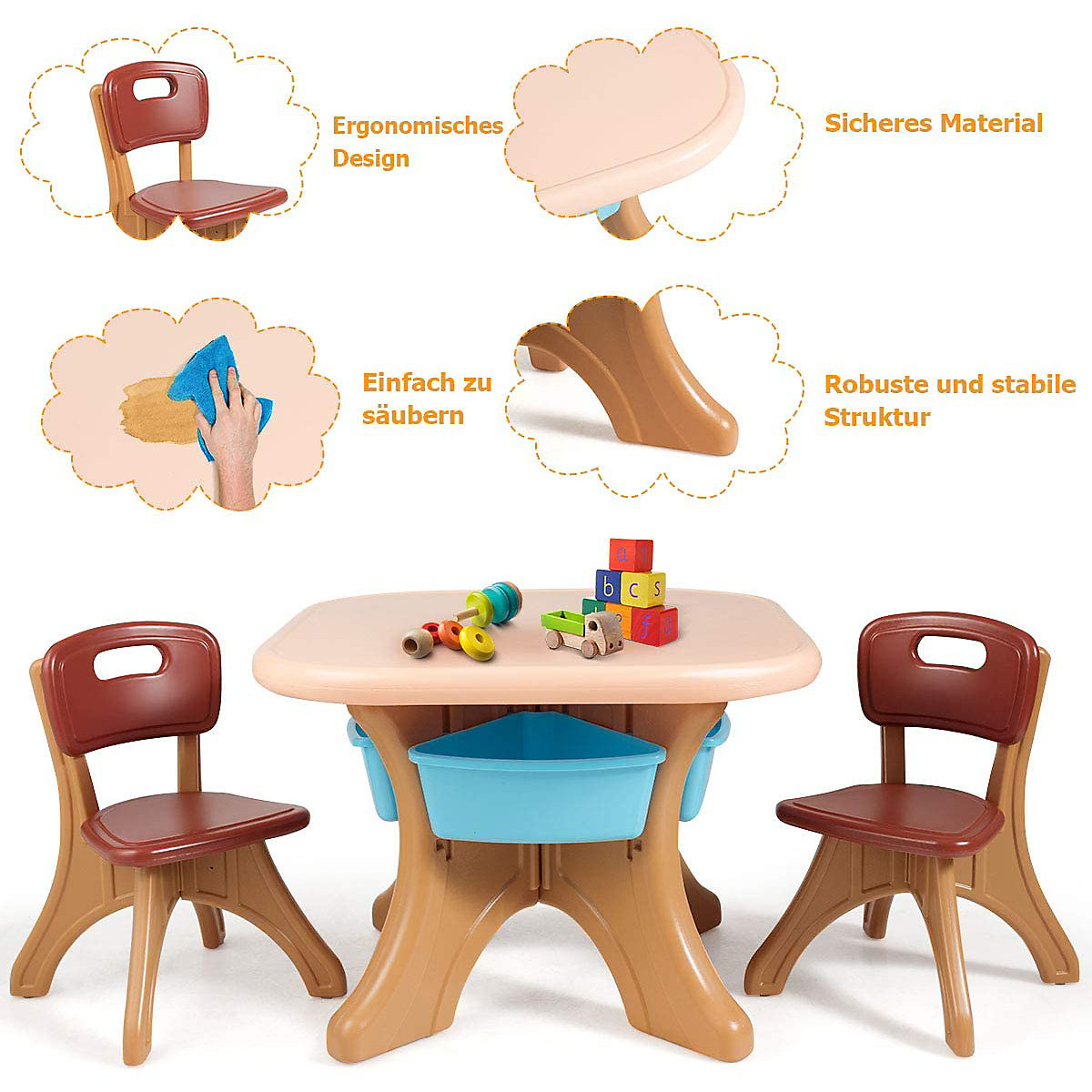 Kindersitzgruppe 3tlg. bis zu 80 kg