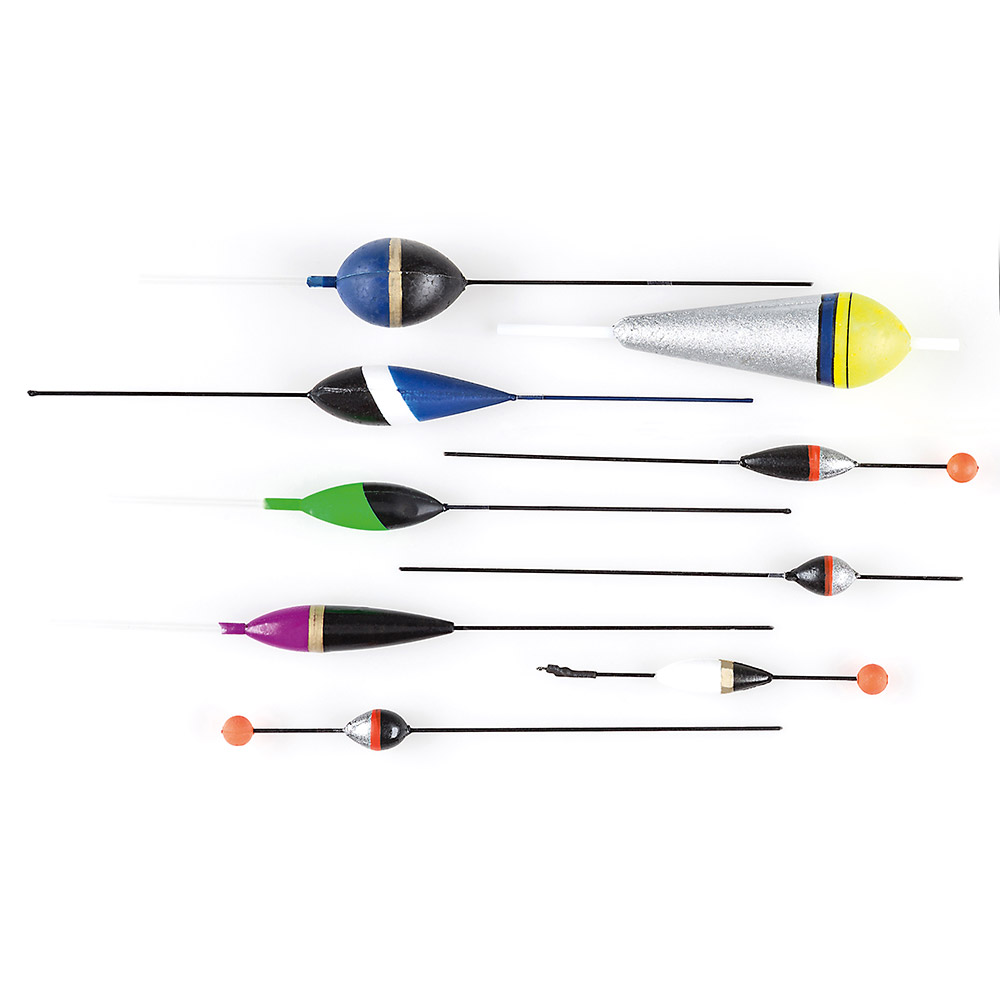 Allgearfishing Angelzubehör Posen-Set für Friedfische - 9tlg.