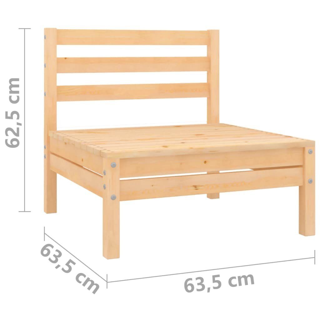 vidaXL Loungesofa 2-Sitzer-Gartensofa Kiefer Massivholz, 1 Teile