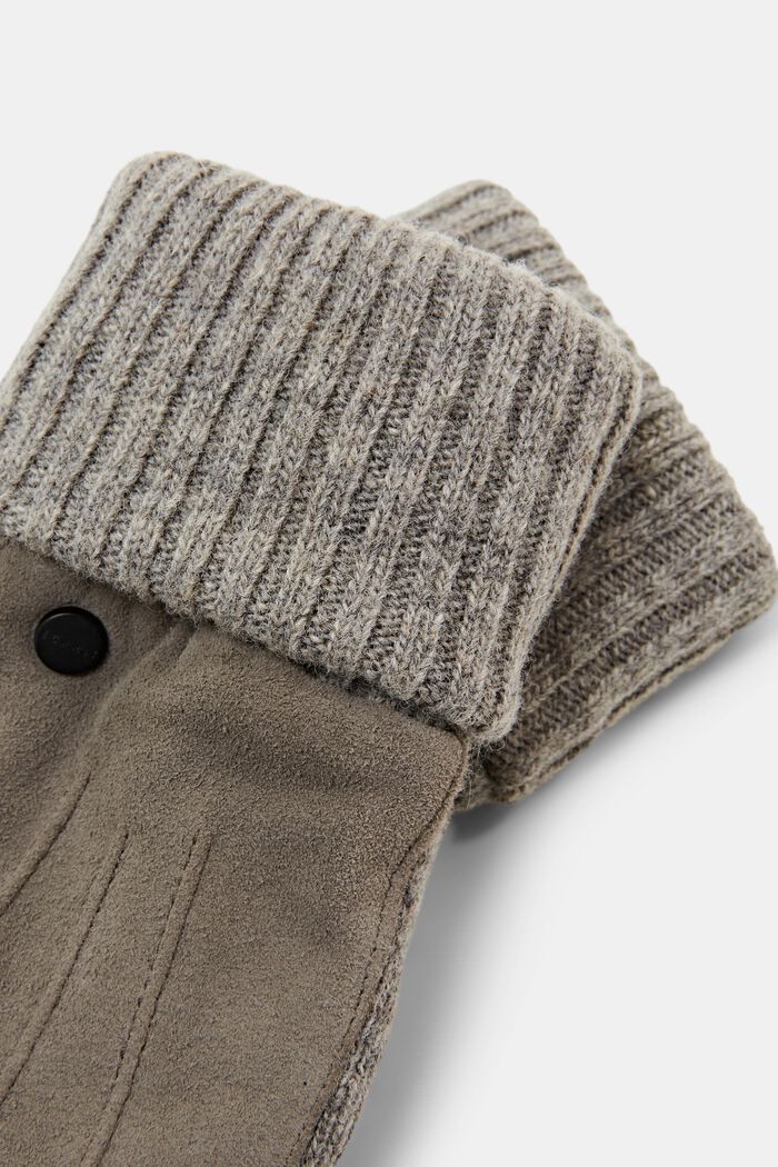 Rauleder-Strickhandschuhe