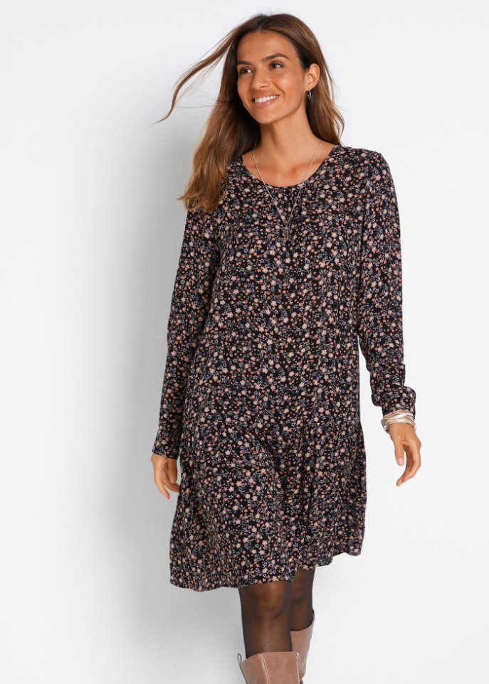 Web-Kleid, langarm
