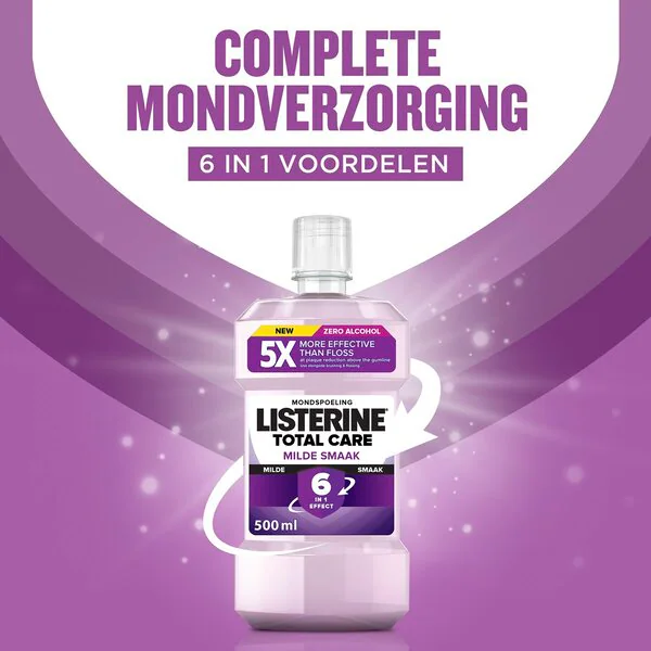 Listerine Total Care enyhe ízű szájvíz 500ml - alkoholmentes