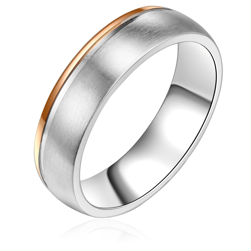 Trilani Bague en acier inoxydé Acier inoxydable en Argent Bague