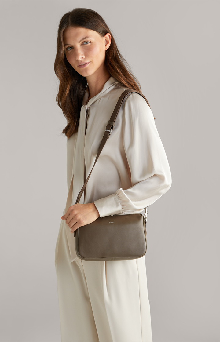 Leder-Schultertasche Sofisticato Jasmina in Braun