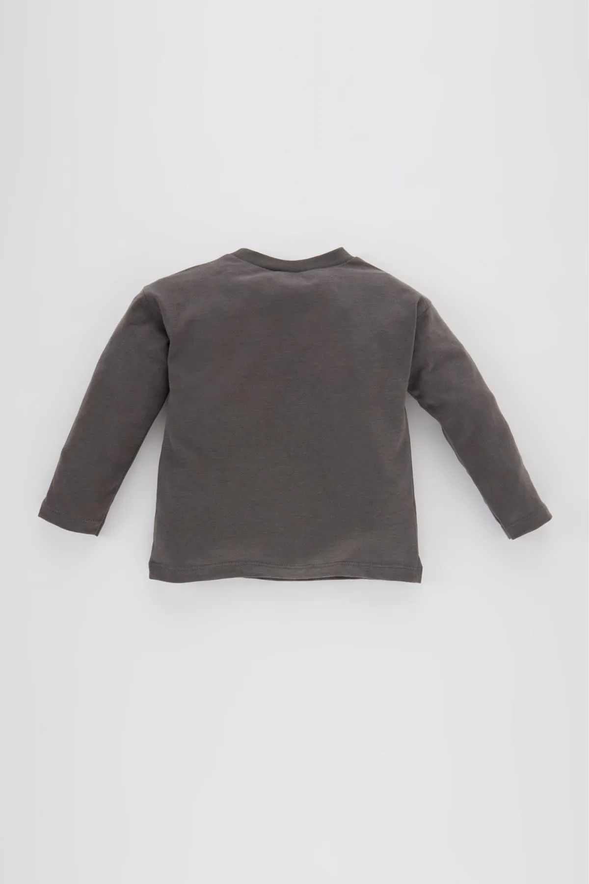 DeFacto  Langarm-T-Shirt aus gekämmter Baumwolle mit normaler Passform und Rundhalsausschnitt mit Dinosauriermuster für Babys