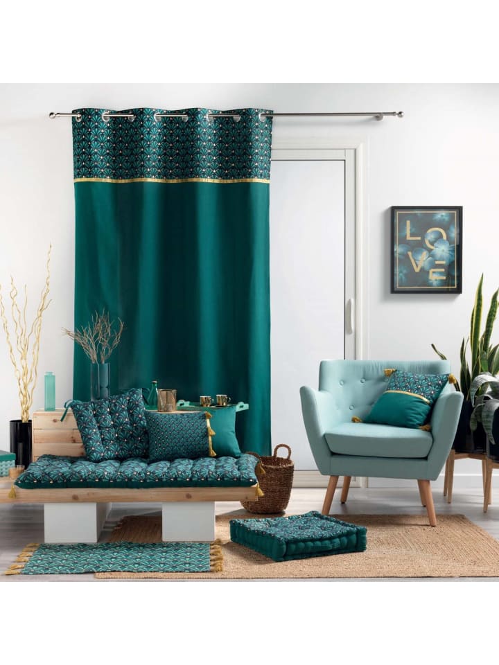 Douceur d’Intérieur Vorhang in meerblau günstig kaufen onesize