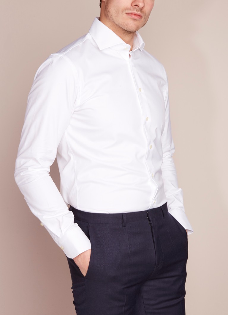 Srajca s kratkimi rokavi Profuomo Royal Twill št. 6 slim fit z izrezanim ovratnikom