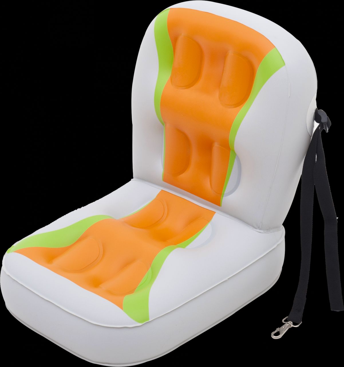PureHaven Aqua Marina Kajak 412x83 cm für 2 Personen mit Luftsitz verstellbarer Lehne Transporttasche Reparaturset Handpumpe strapazierfähig Grün/Weiß/Orange