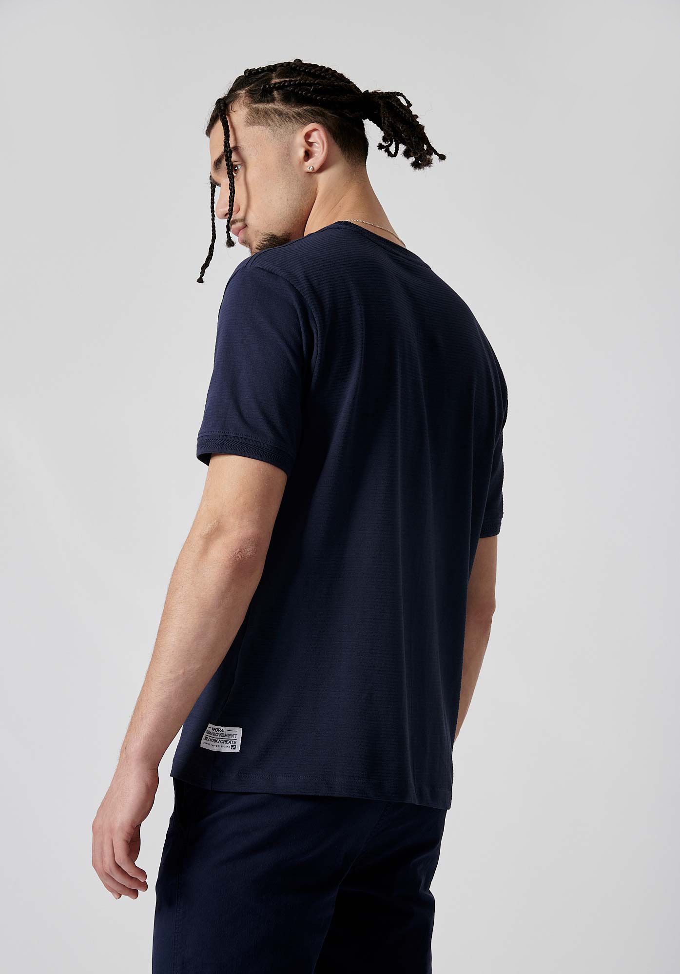 NALO   T-shirt bleu homme 100% coton